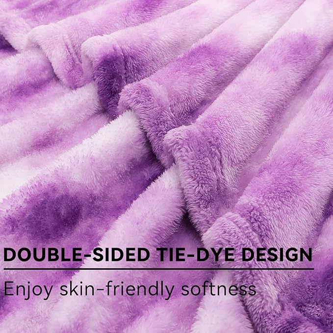 obinsm Fleece Blankets Purple Soft Blanket Fuzzy Throw Blankets for Bed
