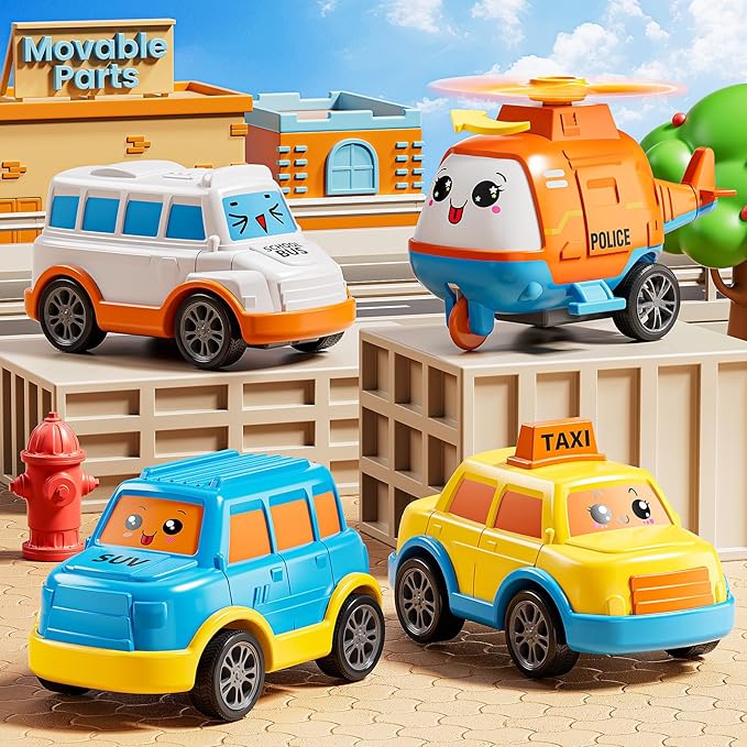 Trucks for Toddlers 3-4 Years, Toys for 3 4 5 6 7 Years Old Boy, 5 in 1 Carrier Transport Truck Vehicle Toy Set with Sound and Light, Christmas Birthday Gift for Kids 3 4 5 6 Years Old