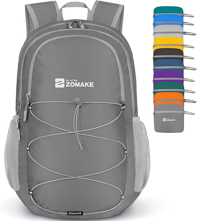 ZOMAKE Lightweight Packable Backpack 28L, Foldable Backpacks Water Resistant Collapsible Day Bag Light Daypack for Hiking