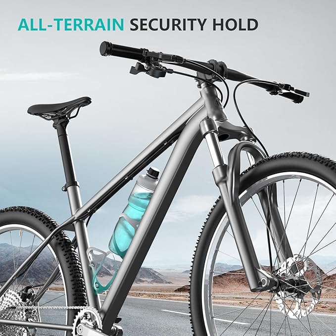 Bike Water Bottle Holder Bicycle Cage for Mountain Road MTB Gravel Adult Bikes Cycling Universal Carrier Rack 1 Pack Aluminum Alloy Ultralight Kettle Drink Accessories Greenish Cyan