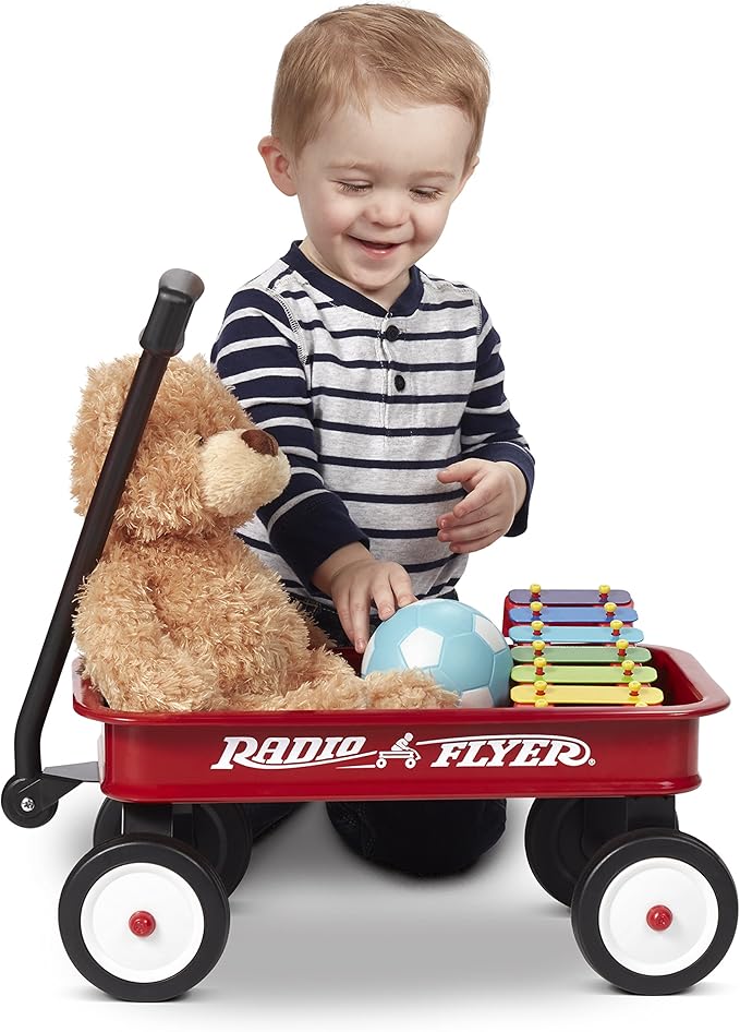 Radio Flyer 16.5 Inch Kids Wagon, Toy Wagon for Kids, Rolling Cart, Carts with Wheels, for Ages 1.5+ Years