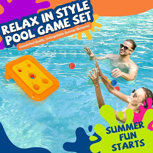 DIMAR GARDEN Pool Toss Ball Game Toy for Swimming Pool Party Toys Deals, Orange