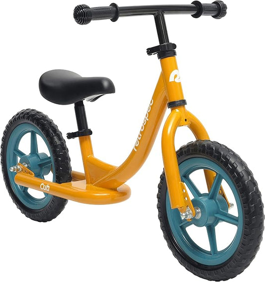 Retrospec Cub Toddler Balance Bike for Ages 18 Months - 3 Years - 12in No-Pedal Beginner Bicycle with Adjustable Seat, Puncture-Proof Tires & Safe Low Frame Design