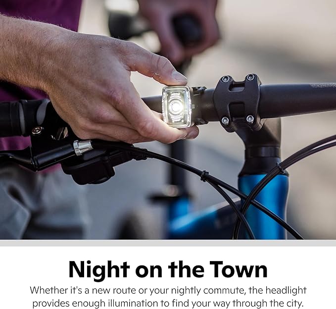 Schwinn LED Bike Light Headlight and Taillight Accessory Set, USB Rechargeable, 75 Foot Beam Distance