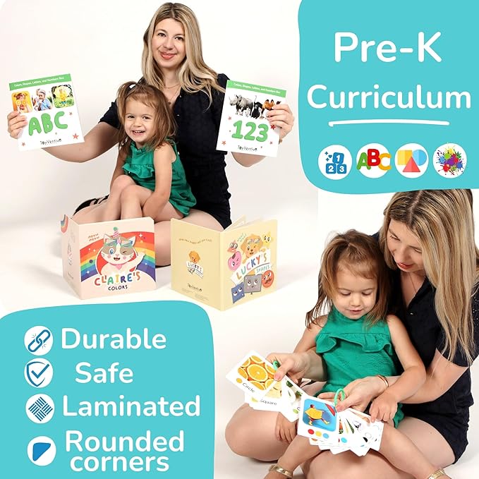 Preschool Montessori Learning Kit With Busy Book For Toddlers 1-3- Baby Flash Cards - Quiet Activity Books - Puzzles Ages 2-4 - Flashcards 3-5 Years - 1 Year Old Boy Gifts -1st Birthday Toys For Girls