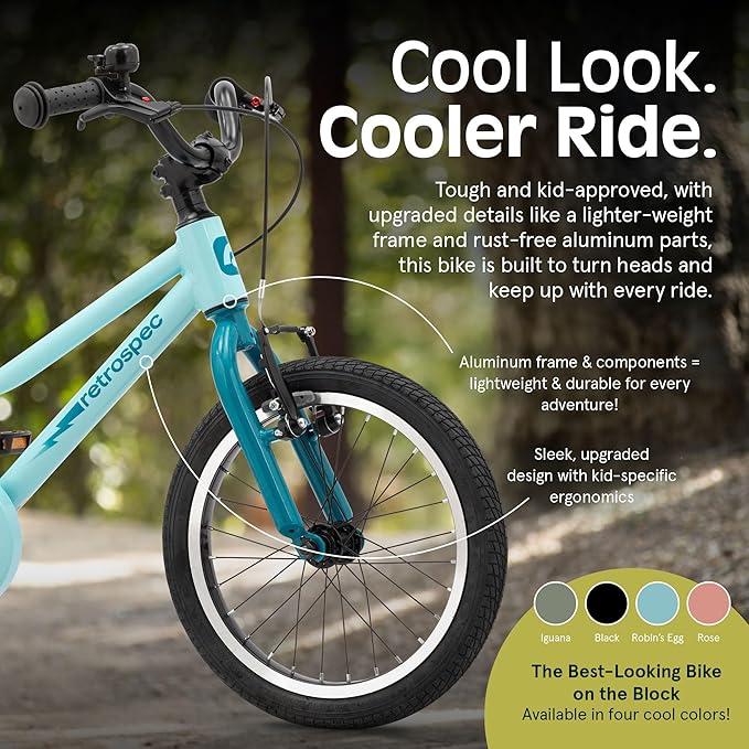 Retrospec Koda Plus Kids Bike for Boys & Girls Ages 4-6 Years - 16" Children's Bicycle, Adjustable Seat & Handlebars