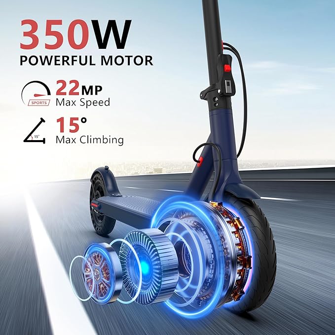 Electric Scooter for Adults, 8.5/10/14" Tires, 19/22Mph, 350W/500W Motor, 21-28 Miles Range, Folding E-Scooter with Dual Suspension,APP(V1/SPRO/MAX/PRO/X1/X1PRO)