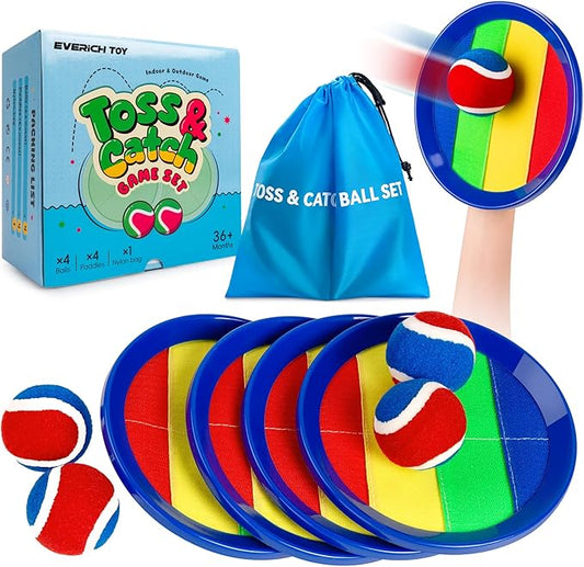 EVERICH TOY Upgraded Toss and Catch Ball Game Set, Outdoor Games for Kids Toys, Stocking Stuffers for Family Games, Beach Pool Yard Christmas Toys Birthday Gifts for Boys Girls 3 4 5 6 7 8-12 Year Old