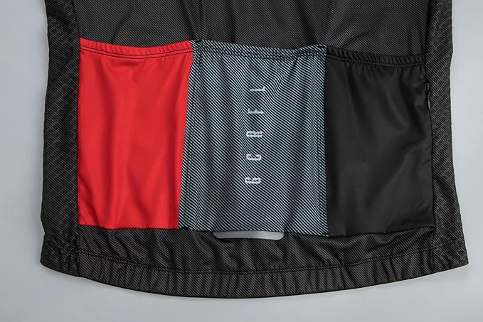 Men's Cycling Jersey Set Cycling Kit Bicycle Jersey Rear Zipper Pocket Bike Bib Shorts with Pockets Race Fit High Density Pad