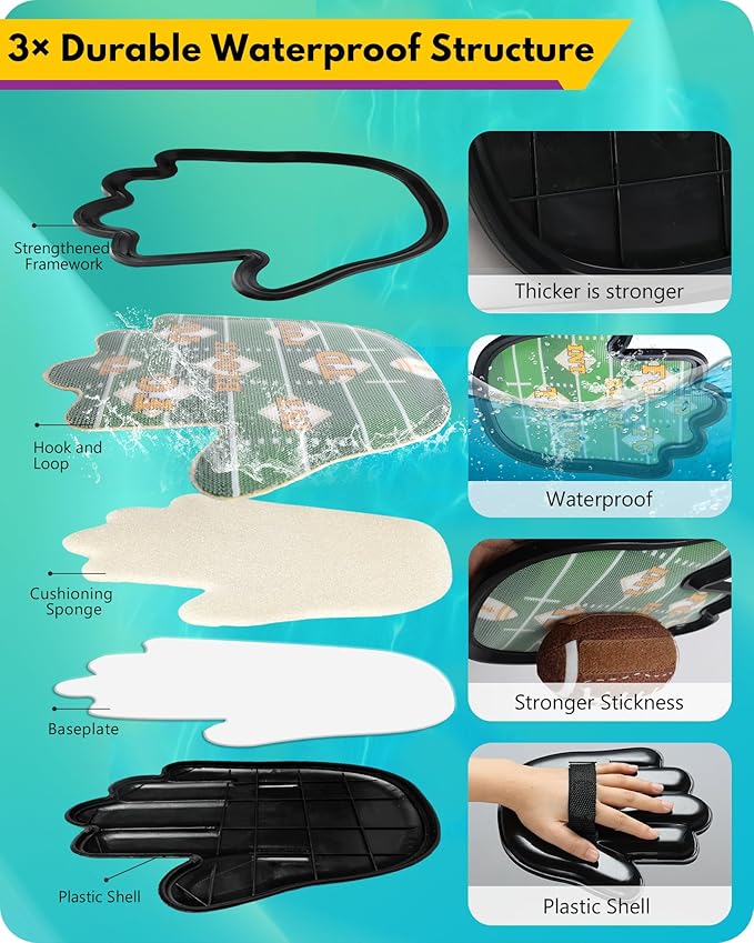 Toss and Catch Ball Game Camping/Yard/Outdoor Sports Toy for Kids, Outdoor Family Games for Kids and Adults with 2 Soft Sticky Balls and 2 Upgraded Paddles, Ages 3-8+ (Football)