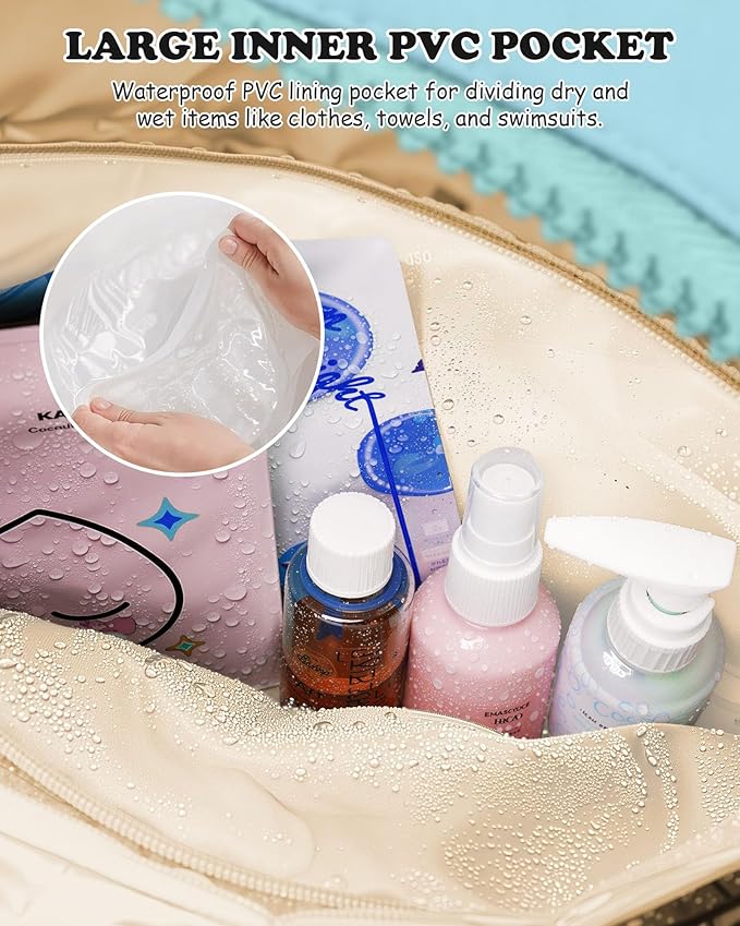 Tween Gifts-Duffle Bag, Weekender Bags for Girl，Birthday Gifts-Initial Overnight Bag with Wet Pocket，Lightweight Dance Bags Personalized Gymnastics bag with Makeup Pouch-Gift for Teen Girls