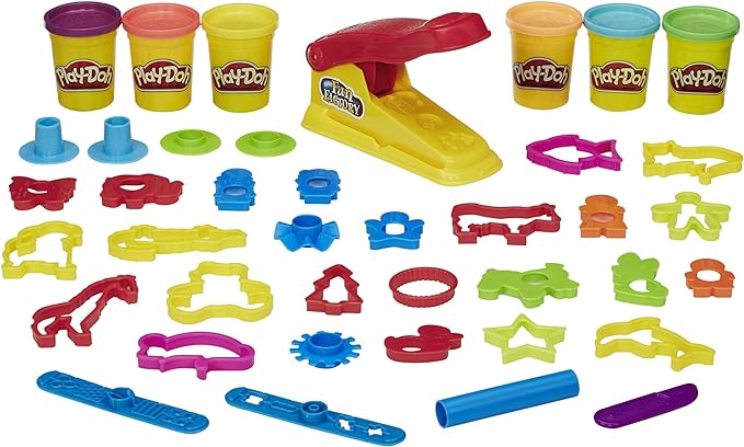 Play-Doh Fun Factory Deluxe Set, 31 Tools & 6 Cans, Back to School Gifts & Prizes, Kids Arts & Crafts, Preschool Toys, Ages 3+ (Amazon Exclusive)