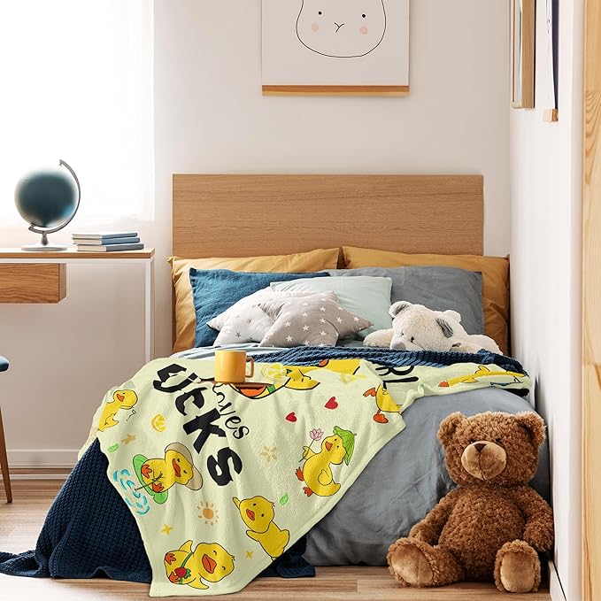 Christmas Duck Blanket Gifts for Duck Lovers, Ducks Blanket 50"x40", Rubber Ducks Themed Gifts