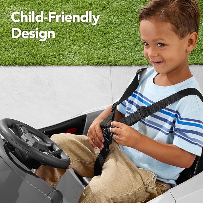 Best Choice Products Kids 12V Electric Ride On Car Officially Licensed Ford Mustang w/Parent Control, LED Lights, 2 Speeds, Bluetooth - White