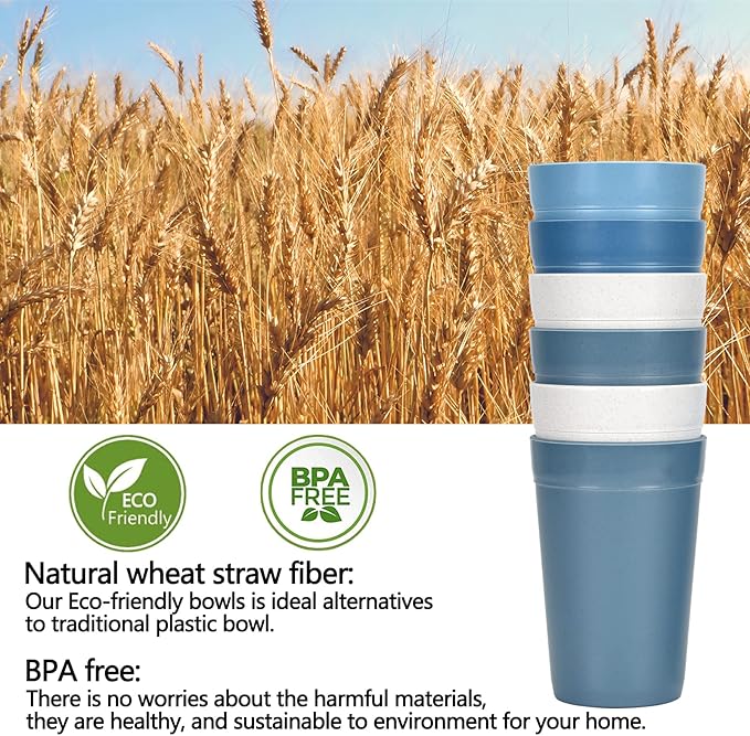 Homestockplus 16 Oz Tumbler Cups,Unbreakable Drinking Cups Microwave and Dishwasher Safe BPA Free Reusable Cup【Set of 8】