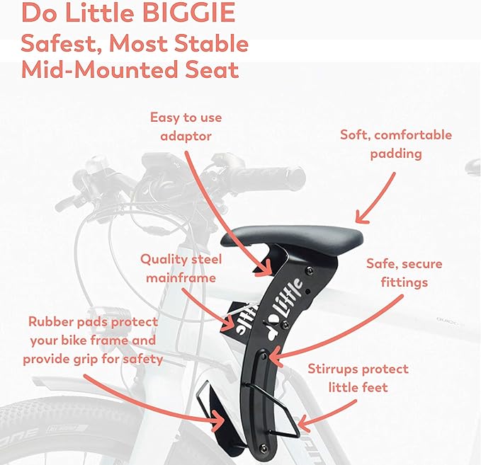 Front-Mounted Kids Bike Seat for Active Riding