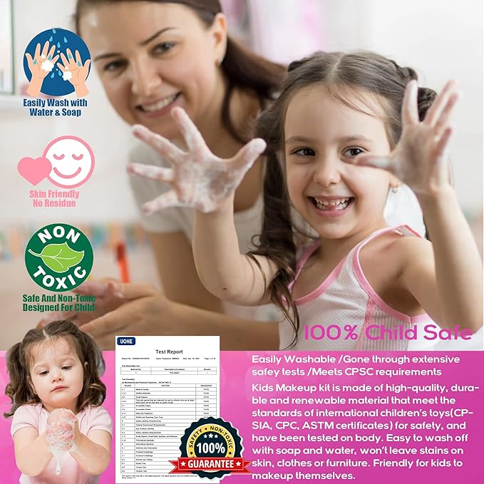 Kids Makeup Sets for Girls - Kids Makeup Sets for Girls 5-8, Maquillaje para Niñas, Play Make Up Kit, Best Toys for Little Girl,Princess Toddler Kid Stuff, Ages3456789 10 Year Old Girl Birthday Gifts