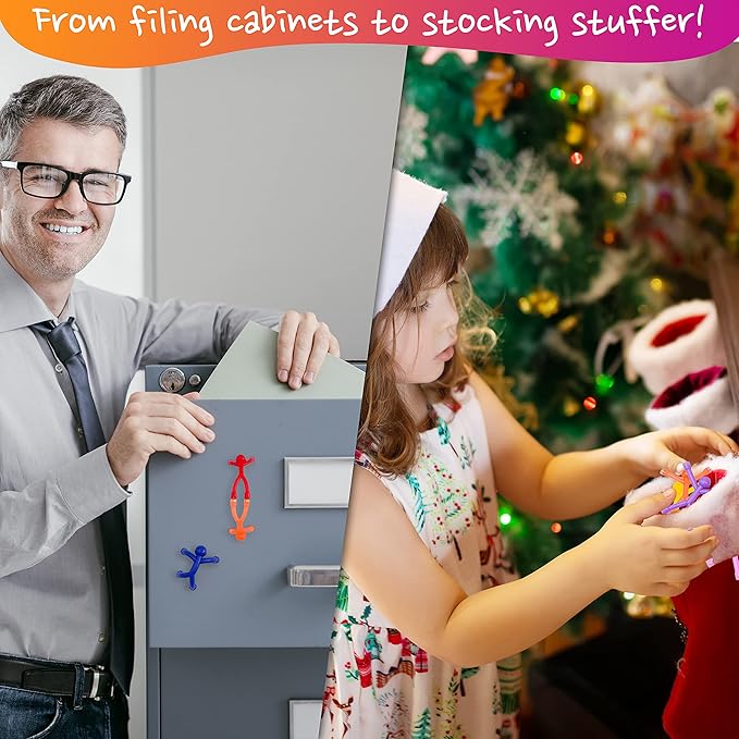 MAGMEN Classic Magnetic Fidget Toy Figures for Kids 3-8 & Toddlers |20 Mix Colors Multipurpose Magnets Set for Travel, Airplane Play, Desk & Stocking Stuffer Gifts.