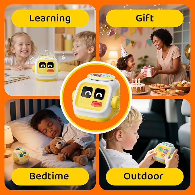 Interactive Storytelling Toys for Kids: Story Audio Machine with 3 Expression Buttons, 3 Story Cards with 120 Stories, 600 Minutes, Birthday Gift for Boys and Girls, Learning, Travel, Bedtime