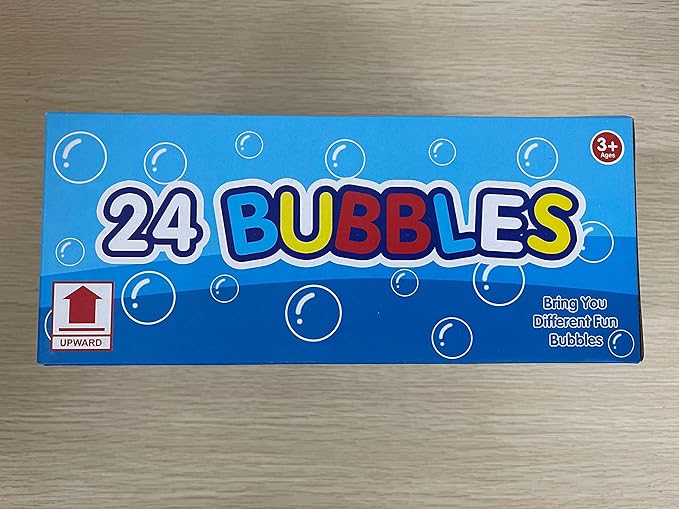 Bubbles 24 Pack Party Favor for Kids Bulk Bubble Solution Blowing Wand 2 Dozen Party Supplies Outdoor Toys Wedding Party Christmas Celebration Birthday Fun Gift