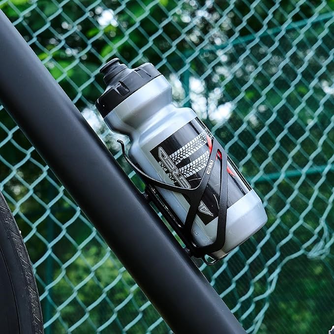 Corki Cycles Bike Water Bottle Holder Aluminum Alloy, Universal Bike Water Bottle Cage for Road, Mountain and Gravel Bikes -1 Pack - Black