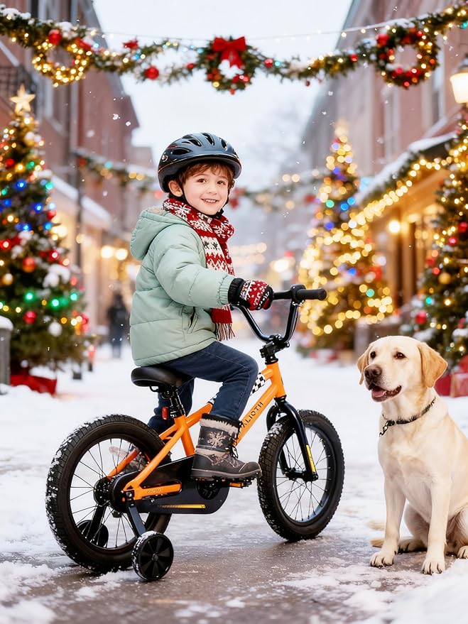 12 14 16 20 Inch Kids Bike BMX Style Bicycle with Training Wheels for 2-14 Years Old Toddlers Boys Girls Coaster Brake Multiple Colors