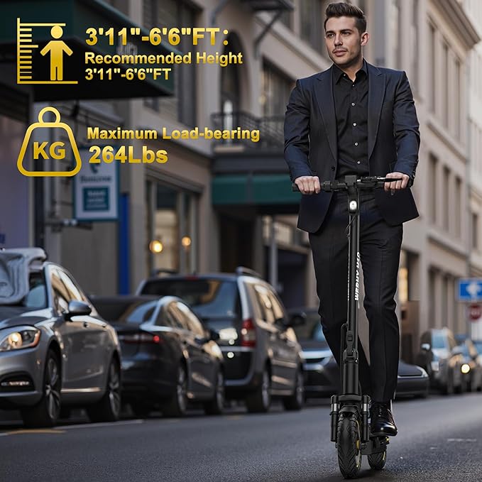 Electric Scooter, 350W/500W Powerful Motor, 19/22 MPH Max Speed, 15/21/28 Miles Range, with 8.5"/10" Solid Tires, Lightweight Foldable Kick Scooter with Dual Braking Systems, Smart APP, Cruise Control