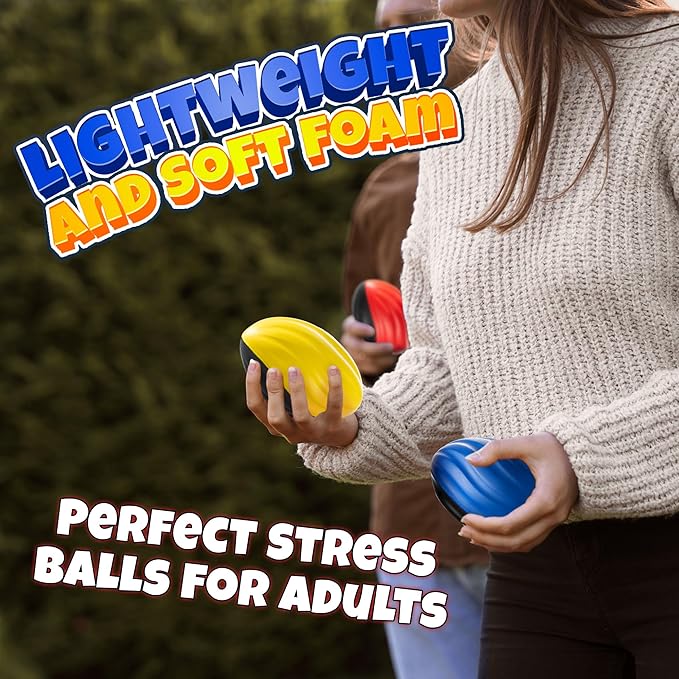 Bedwina 5" Mini Foam Football - Small Toy Footballs for Indoor and Outdoor Play, Spiral Foam Sports Birthday Football Party Favors for Kids