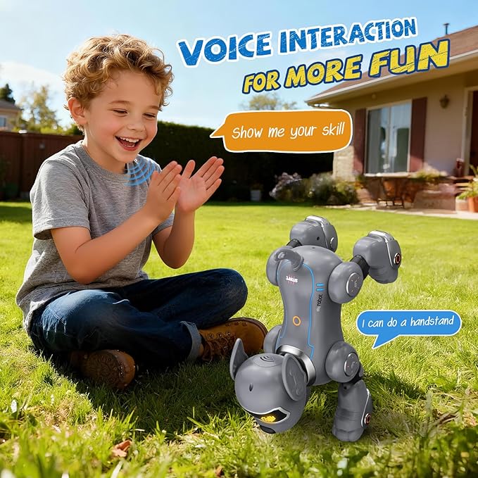 anysun Robot Dog for Kids, Remote Control Dog with Voice and Touch Interaction, Followable Programmable Dog Robot, Singing, Dancing, Talking, Smart Stunt Robot Dog Toy Gift for Boys Girls