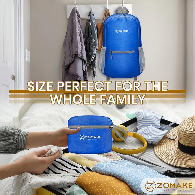 ZOMAKE Ultra Lightweight Hiking Backpack 20L - Packable Small Backpacks Water Resistant Daypack for Women Men(DodgerBlue)