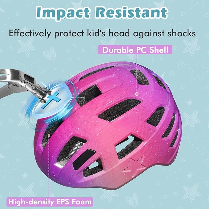Zacro Kids Bike Helmet for Boys and Girls - from Toddler to Youth Ages 2-5/5-8/8-14 Years Old, Adjustable Multi-Sport Bicycle Skateboard Roller Skating Scooter Balance Bike Helmets for Children Safety