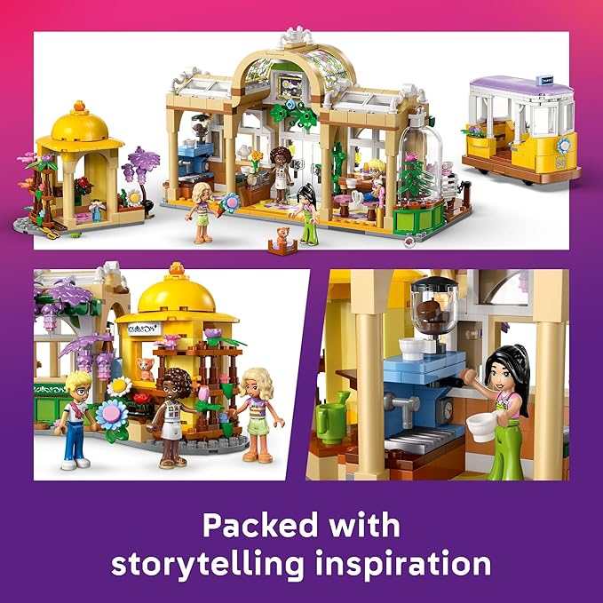 LEGO Friends Plant Café & Flower Shop Pretend Play Building Toy - Playset with 4 Minidolls and Cat Toy for Creative Storytelling - Birthday Gift Idea for Girls and Boys, Ages 9 and Up - 42671