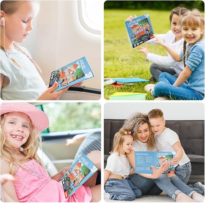 ASTARON Magnetic Puzzles for Toddlers, 12-16-20 Pieces Vehicle Learning Magnet Puzzles for Road Trip, Educational Travel Toys Car Plane Activities for Kids, Kids Birthday Gifts