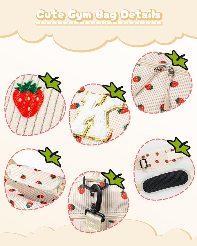 Christmas Gifts for Grandkids, Girls Gym Bag, Kids Personalized Weekend Duffel Bags with Shoe Compartment, Initial Travel Tote with Makeup Bag, Gift for Dance Gymnastics Girl (Letter S)