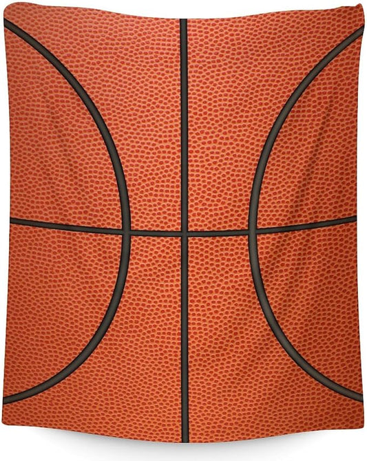 Basketball Gifts for Boys 12-14, Sports Throw Blanket for Basketball Lover Kids, 50x40 Soft Fuzzy Inches Blankets for Couch Sofa Bed, Funny Basketball Decor for Home