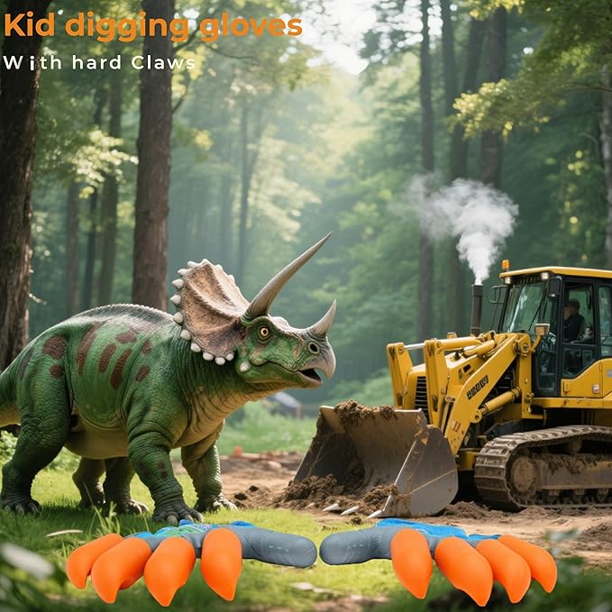 Kids Claw Digging Gloves, Garden & Beach Play Digging Gloves for Children Ages 6-12, Outdoor Exploration