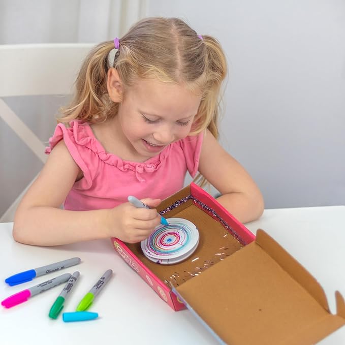 Butterfly EduFields Spin Art & Craft Kit for Kids | Educational Birthday Gift for 3+ 4 5 6 7 Year Old Boys and Girls| DIY Painting Kit for Kids | STEM Toy for for 3+ Years | Science Project Kit