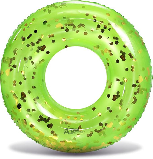 CoTa Global Inflatable Pool Float Tube Confetti Premium Swim Ring Heavy Duty Vinyl Flotation Pool Floats Toy for The Beach, Party, Vacation, UV Resistant - Pool Party