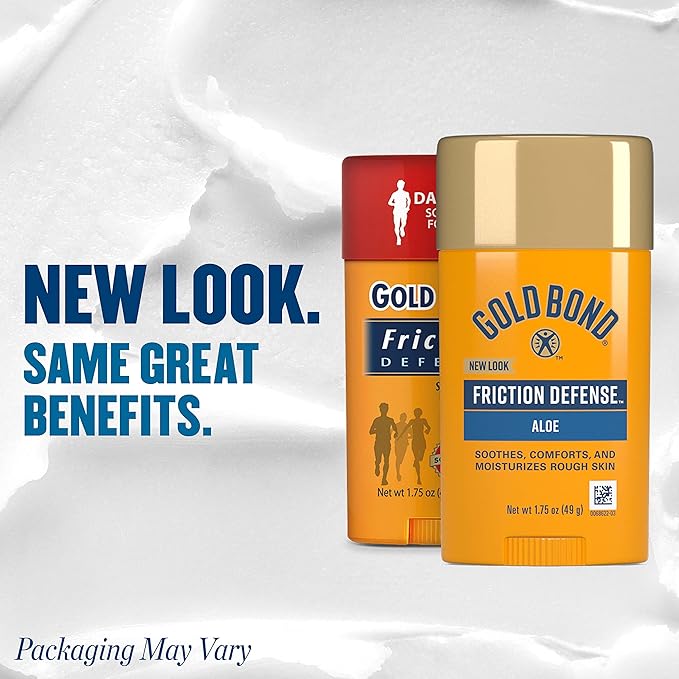 Gold Bond Friction Defense Stick, With Aloe to Soothe, Comfort & Moisturize Rough Skin, Prevents Chafing, 1.75 oz. (Pack of 2)