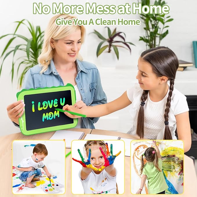 LCD Writing Tablet for Kids - 8.5 Inch Colorful Dinosaur Doodle Pad, Educational Drawing Board, Gift for 3-8 Year Old Boys and Girls, Ideal for Birthday, Party, and Learning Fun (Standard)