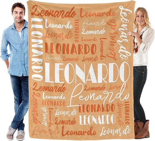 Name Blanket Personalized Blanket for Adult Kids Flannel Customize Throw Blanket Custom (Color 05, 30 x 40 Inches)