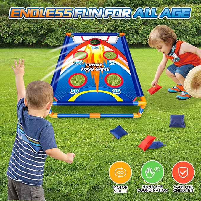 Bean Bag Toss Game for Kids,Outdoor Game for Kids,Family Party Game Birthday Christmas Outdoor Activities