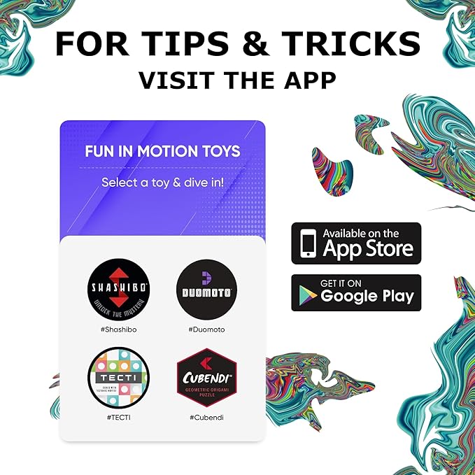 SHASHIBO Shape Shifting Box - Award-Winning Fidget Toy w/ 36 Rare Earth Magnets - Fidget Cube Transforms Into Over 70 Shapes, Sensory Toy Gift for Kids, Teens, and Adults (Water Color)