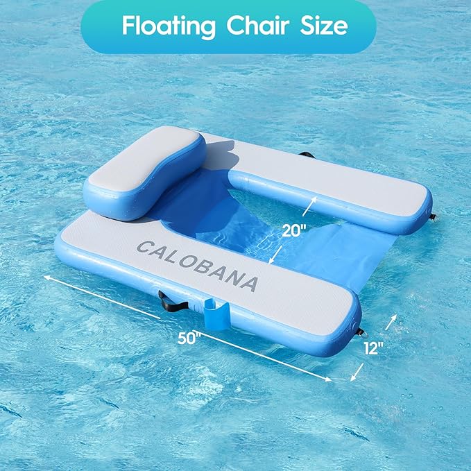 Inflatable Floating Chair Pool Floats Adult Lounger Float Chair for Swimming Pool Party Lake River