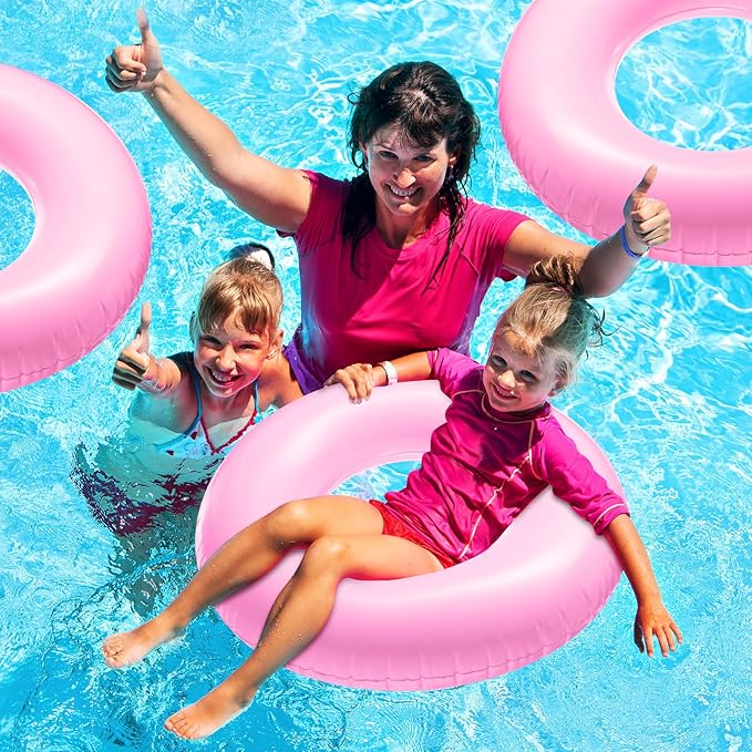 8 Pcs Large Inflatable Pool Float 36 Inches Swimming Ring Pool Floats Adult Inflatable Tube for Summer Vacation Beach River Bachelorette Wedding Party Supplies