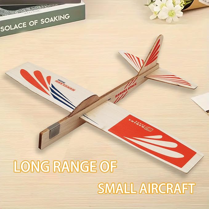 5-Pack Balsa Wood Airplane Glider Kits for Kids - Model Toy Airplane Set | Perfect for Outdoor Flying in Yards, Parks & Open Spaces