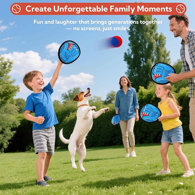 Toss and Catch Ball Game Set with Kids Baseball Glove - Fun Outdoor Toys for Boys & Girls Ages 3 4 5 6 7 8 9 10+ Family Sports Play & Birthday Gifts