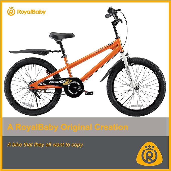 RoyalBaby Kids Bike EZ Balance to Pedal Dual Handbrake Toddlers Boys Girls Bicycle 12-20 Inch for Age 3-10 Years