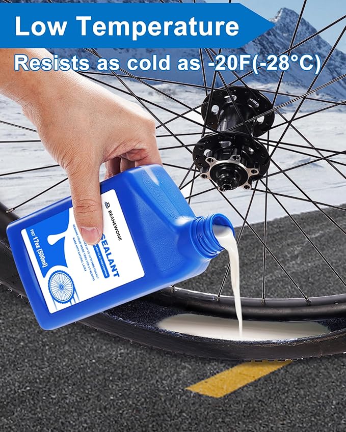 Tubeless Tire Sealant, 500ML Tubeless Sealant Long-Lasting Bike Sealant for MTB, Road, CX and Gravel Bicycle Tires