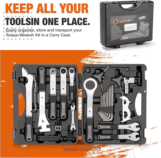 Bicycle Tool Set - Bike Repair Kit with Carry Case - Bike Maintenance Tools for Road Bikes and Mountain Bikes, Repairing Tyres, Brakes, Chains, Pedal, Crank Puller